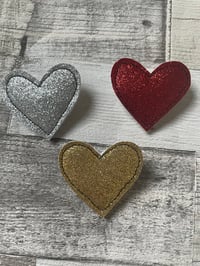 Image 1 of Glittery Heart brooch
