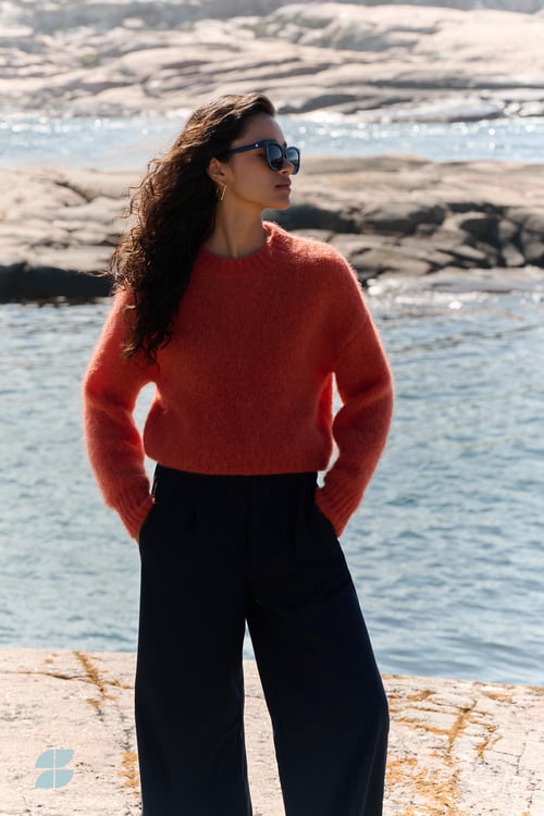 Image of 1-Jersey sonny pullover | chili red