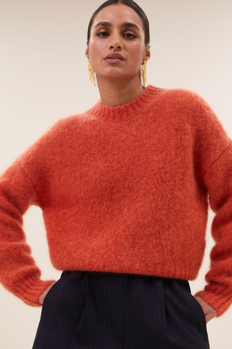 Image of 1-Jersey sonny pullover | chili red