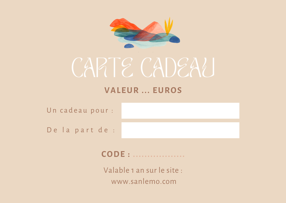 Carte Cadeau Sanlémo