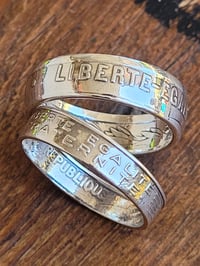 Image 2 of Commande sur mesure : bague 20 centimes et 2 franc philadelphie taille 66  