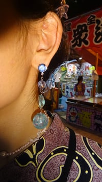 Image 6 of Blue Water Balloon Earrings 