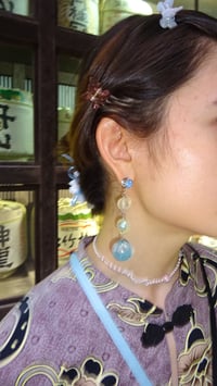 Image 9 of Blue Water Balloon Earrings 