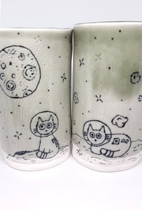 Image 3 of catstronaut cup set #1