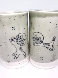 Image 2 of catstronaut cup set #2