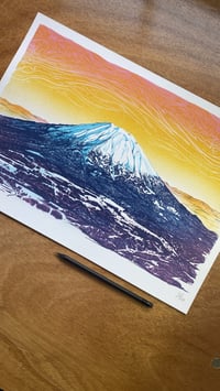 Image 2 of Mt Yotei  risograph print