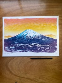 Image 1 of Mt Yotei  risograph print