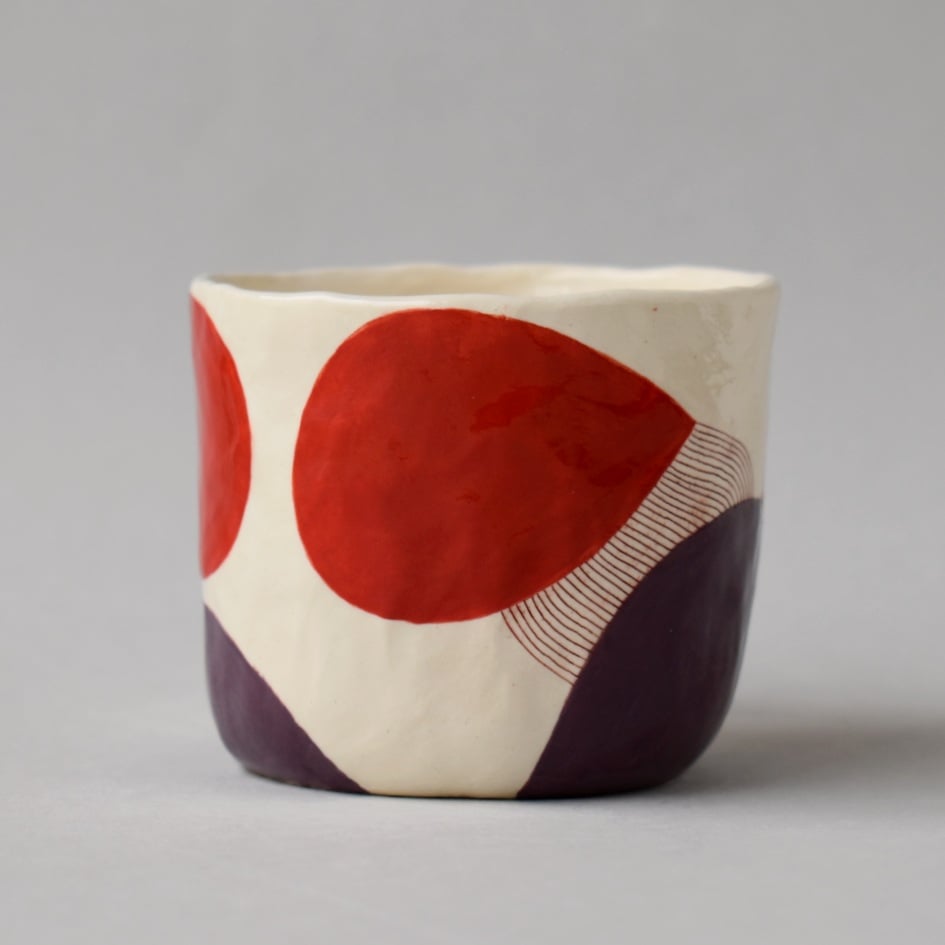 Image of Red and Purple Abstract Mug