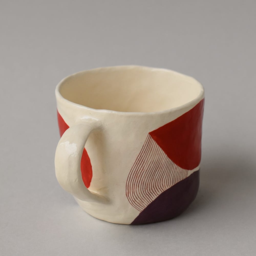 Image of Red and Purple Abstract Mug