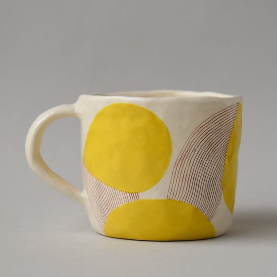 Image of Yellow Abstract Mug