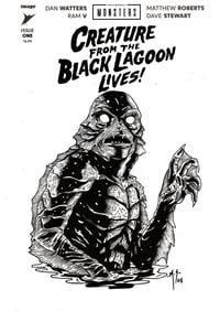 Image 1 of Creature from the Black Lagoon Original Art Sketch Cover