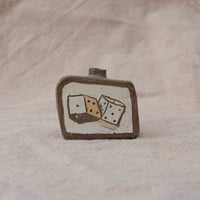 Image 1 of Dice and Superstitious Man Vase 
