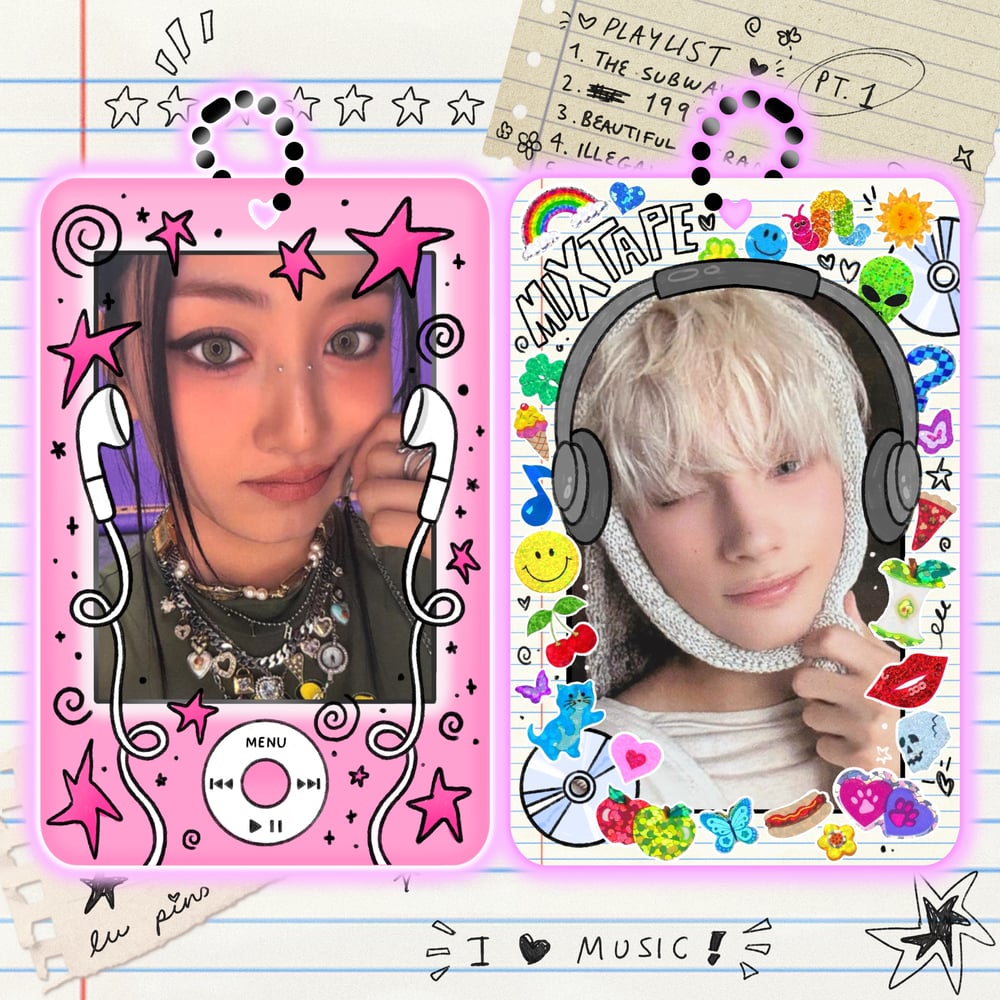 PREORDER: I ♥︎ MUSIC !! Double Sided Acrylic Photocard Holder