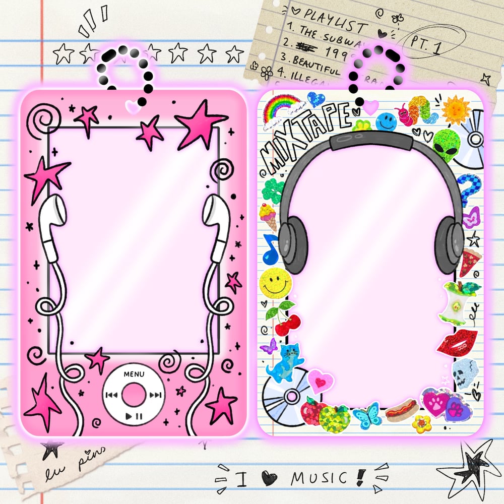 PREORDER: I ♥︎ MUSIC !! Double Sided Acrylic Photocard Holder
