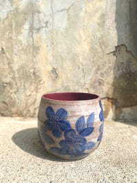 Image 4 of vessel (blue floral)