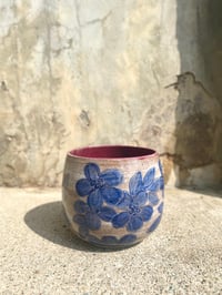 Image 3 of vessel (blue floral)