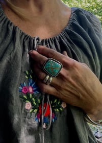 Image 4 of Thunderbird Turquoise Ring 