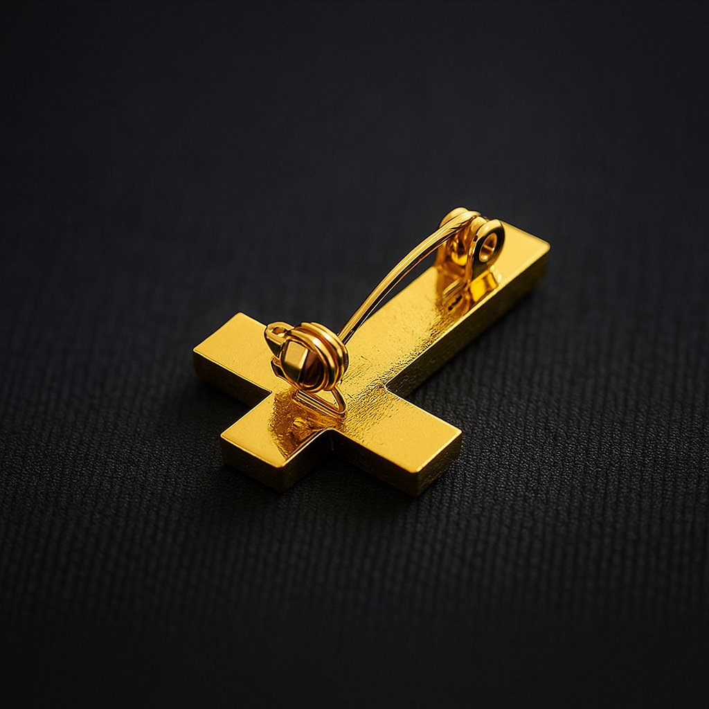 Image of NEW!! Gold Cross Brooch!!