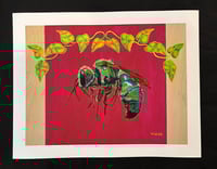 Image 2 of Green Sweat Bee - Print 