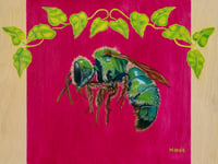 Image 1 of Green Sweat Bee - Print 