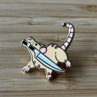 Image 2 of Stabbo Ratto – Hard Enamel Pin - LARGE