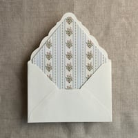 Image 1 of Emberlin vintage floral printed envelope liner for A7 euro flap envelope PACK of 10