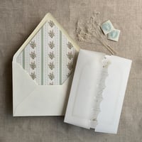 Image 9 of Emberlin vintage floral printed envelope liner for A7 euro flap envelope PACK of 10