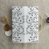 Image 5 of Dainty floral printed white translucent vellum wrap for 5x7 inches card PACK of 10