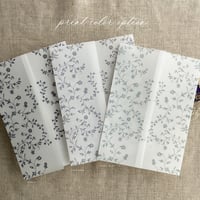 Image 7 of Dainty floral printed white translucent vellum wrap for 5x7 inches card PACK of 10