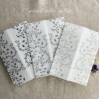 Image 6 of Dainty floral printed white translucent vellum wrap for 5x7 inches card PACK of 10