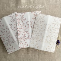 Image 9 of Dainty floral printed white translucent vellum wrap for 5x7 inches card PACK of 10