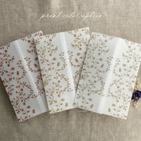 Image 10 of Dainty floral printed white translucent vellum wrap for 5x7 inches card PACK of 10