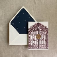 Image 3 of Castle gate vellum wrap for A7 card + envelope liner A7 euro flap envelope PACK of 10