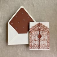 Image 4 of Castle gate vellum wrap for A7 card + envelope liner A7 euro flap envelope PACK of 10