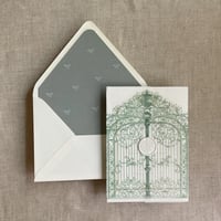 Image 5 of Castle gate vellum wrap for A7 card + envelope liner A7 euro flap envelope PACK of 10