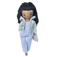 Image 1 of Sevyn Handmade Linen Doll -(PREORDER-THIS ITEM WILL SHIP ON OR BEFORE DECEMBER 1ST, 2025