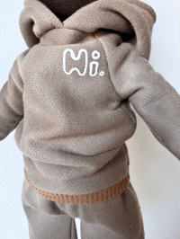 Image 2 of HarperIman - brown 2pc hi sweatshirt hoody + pant