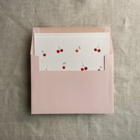 Image 9 of Sweet cherries vellum wrap for A7 card + envelope liner A7 euro flap envelope PACK of 10