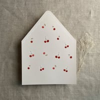 Image 4 of Sweet cherries vellum wrap for A7 card + envelope liner A7 euro flap envelope PACK of 10