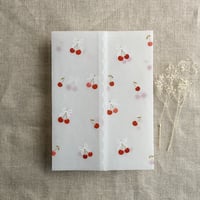 Image 6 of Sweet cherries vellum wrap for A7 card + envelope liner A7 euro flap envelope PACK of 10