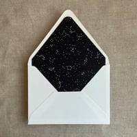 Image 2 of White ink print Stella Celestial printed liner A7 envelope liner PACK of 10
