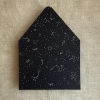 Image 3 of White ink print Stella Celestial printed liner A7 envelope liner PACK of 10