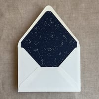 Image 4 of White ink print Stella Celestial printed liner A7 envelope liner PACK of 10