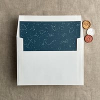 Image 11 of White ink print Stella Celestial printed liner A7 envelope liner PACK of 10