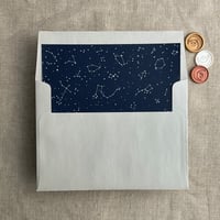 Image 13 of White ink print Stella Celestial printed liner A7 envelope liner PACK of 10