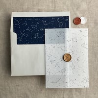 Image 14 of White ink print Stella Celestial printed liner A7 envelope liner PACK of 10