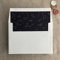 Image 7 of White ink print Stella Celestial printed liner A7 envelope liner PACK of 10
