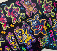 Image 1 of FNAF Prismatic Sticker Sheet