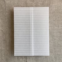 Image 1 of Stripes white ink printed vellum wrap for 5x7 inches card PACK of 10