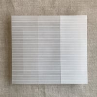 Image 2 of Stripes white ink printed vellum wrap for 5x7 inches card PACK of 10